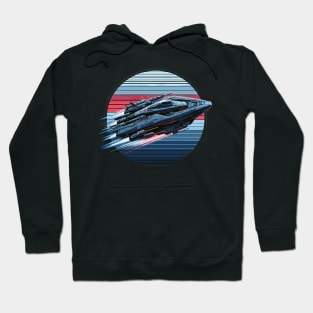 Futuristic Naval Might: Advanced Warship Design Hoodie